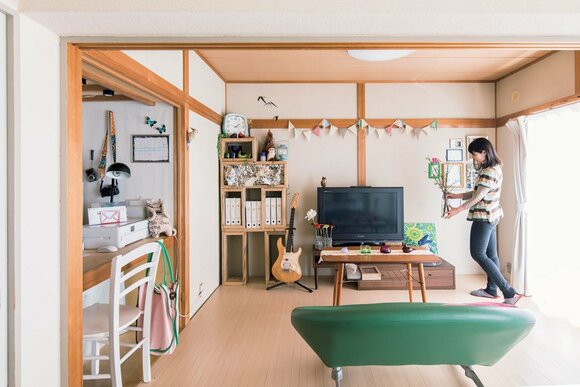 全室和室の古い社宅ながら、プチDIYも駆使して、北欧風インテリアに