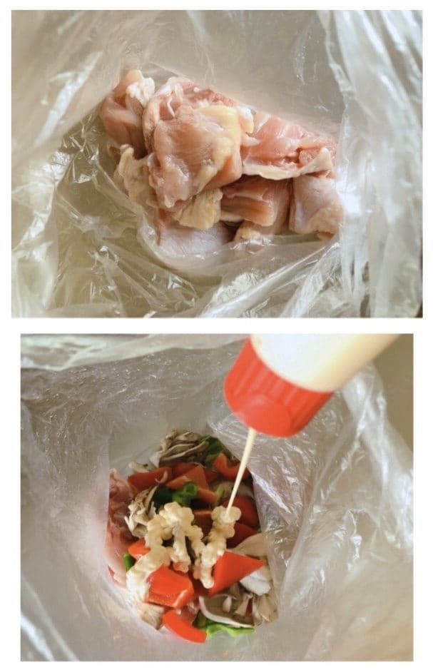 鶏肉にマヨネーズ