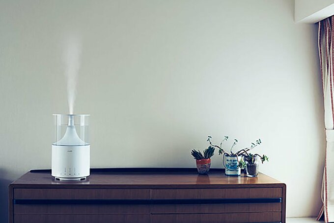 部屋に置いた加湿器