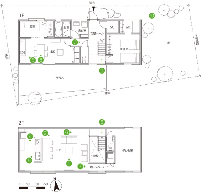山本邸の間取図
