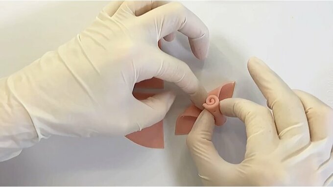 くるくるの巻き終わりを下にして置く