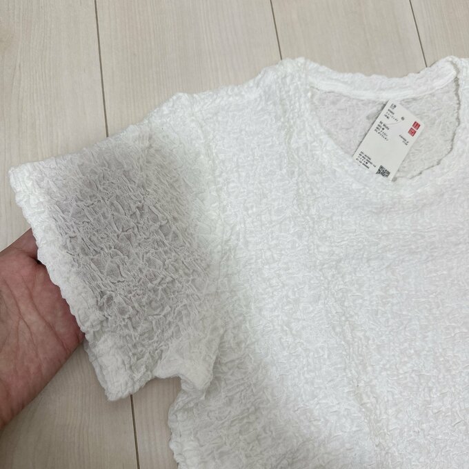 やや透け感のあるTシャツの様子