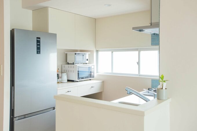 キッチンはコンパクトなI型に変更