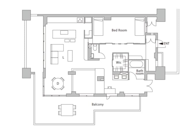 リノベーション後の間取り図