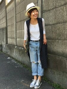 リラックス系のスタイルにラフな雰囲気