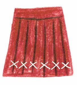 プリーツスカートの場合