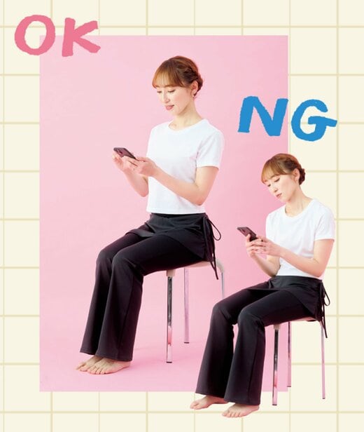 椅子の座り方のOK例とNG例