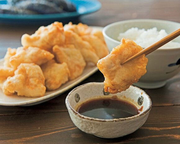 鶏天の甘辛ダレ