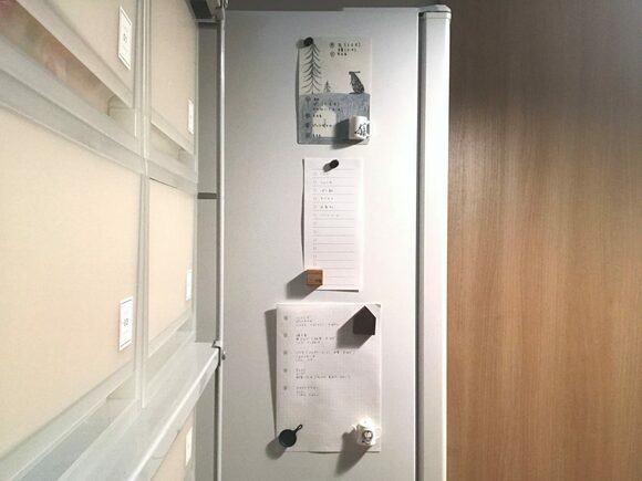 買い物リストと献立表をはって、家事効率アップ＆食材使いきり！