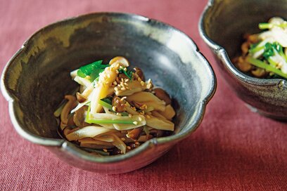 笠原将弘さんの「シメジ」のおかず２つ。節約にもなり簡単でしみじみおいしい