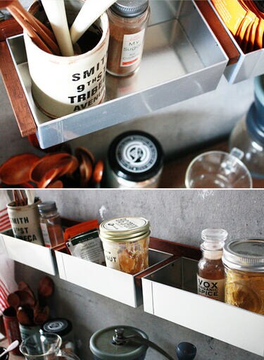 3連ボックスのウォールラック