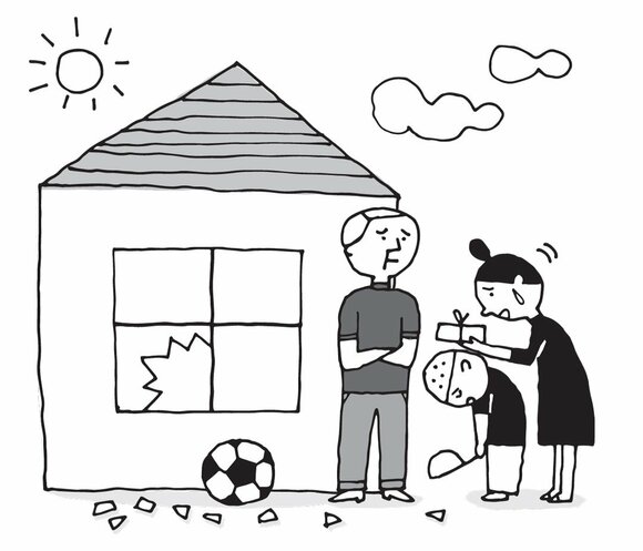 子どもが窓ガラスを割ってしまった