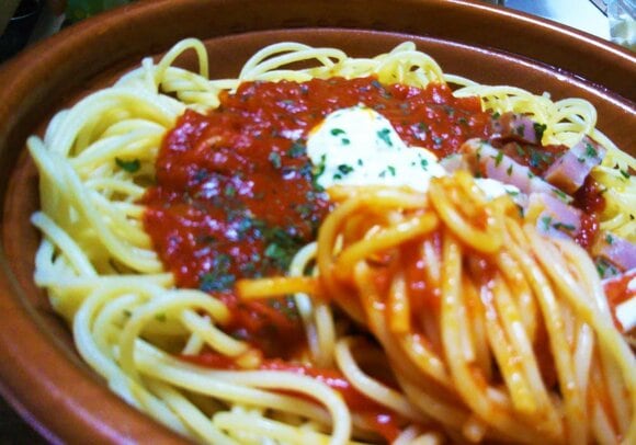 高リコピントマトのパスタ