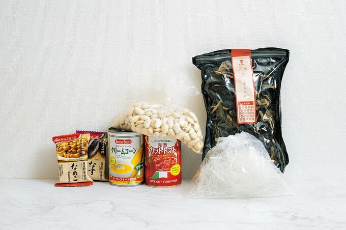 足立さん愛用のストック食材