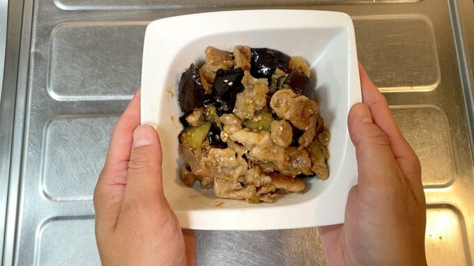 なすと豚肉の味噌炒め