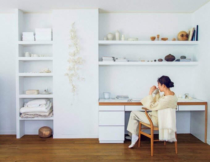 リビングの一角に設けたワークスペース