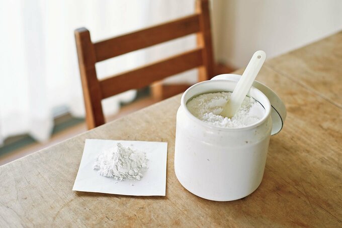 白い瓶にホタテパウダー