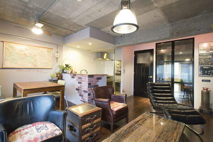 ヴィンテージ照明が似合うＬＤＫ