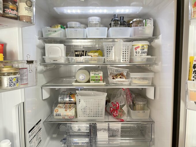 収納ケースを多用している例