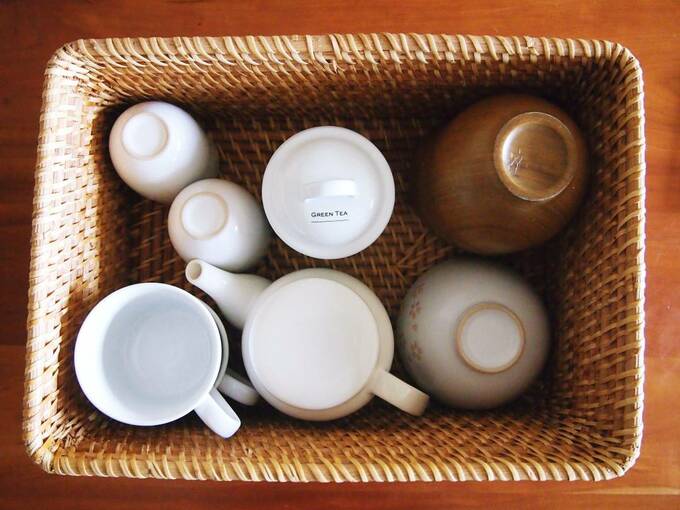 朝食に使うものや毎回使用するものは、一か所にまとめておきます