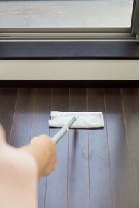 隙間に入り込んだダニはフロアワイパーで除去