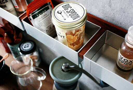 3連ボックスのウォールラック