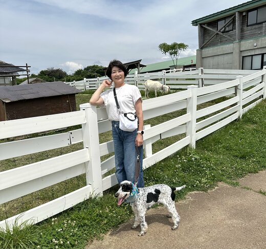中道あんさんと愛犬