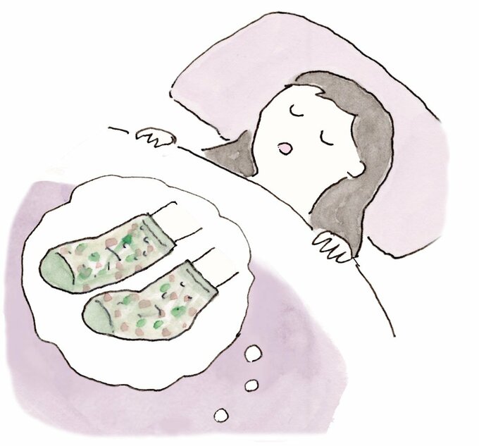 イラスト布団の靴下