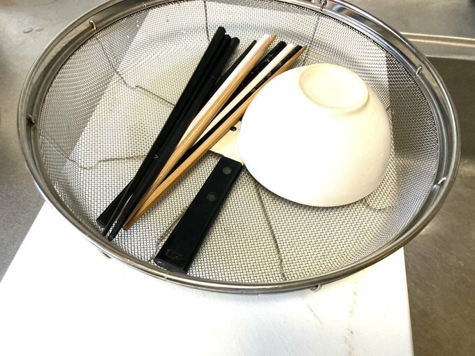 ステンレス浅型メッシュザル 29cm