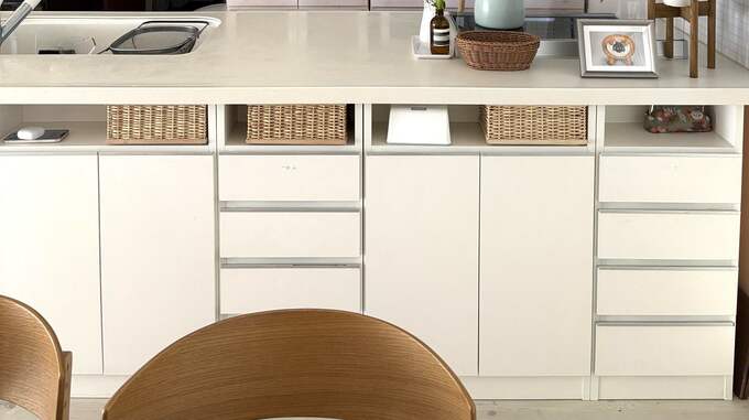 キッチンカウンターの引き出し