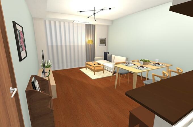 模様替えでおしゃれになったリビングダイニング