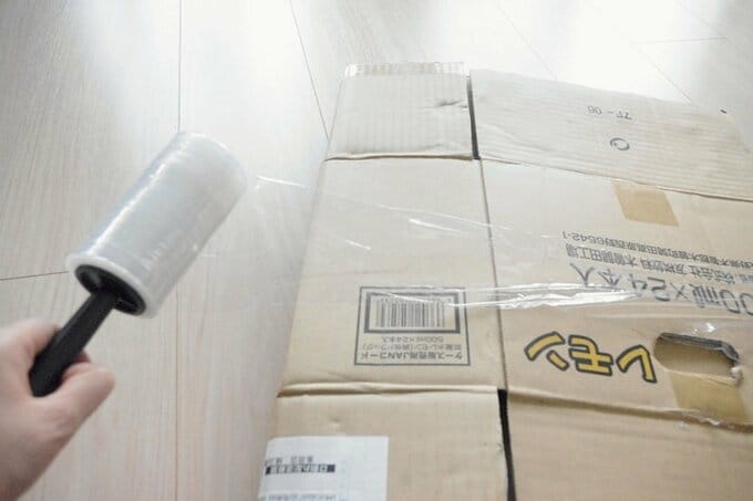 段ボールラップをする