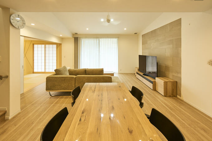 和室とつながるLDK