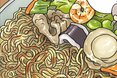 アラ還マンガ家、毎日の散歩と「あんかけ焼きそば」。かわいい犬と目が合い…＜マンガ＞