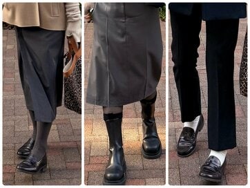 50代・冬の「リアルな足元コーデ」3選。暖かくスタイルアップがかなう、タイツ＆靴下の合わせ方