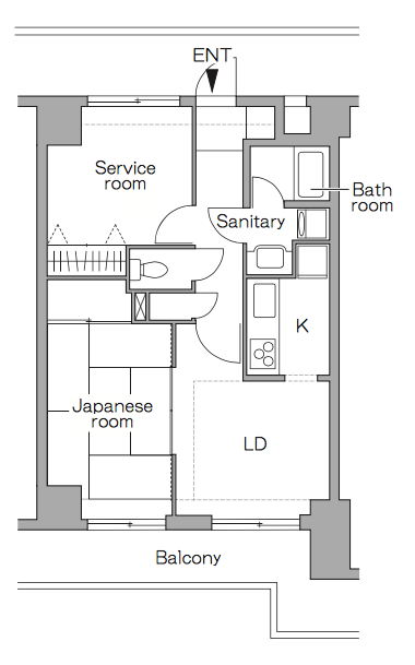 リノベーション前の間取り図