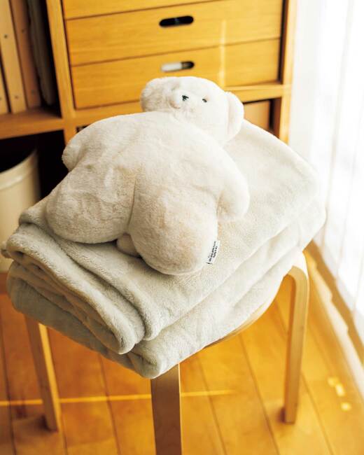 リビングに置いた湯たんぽ