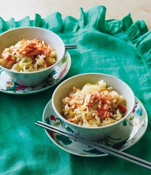 鮭とザーサイの中華風炊き込みご飯