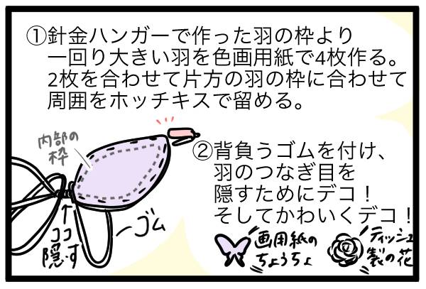 枠に色紙を入れる