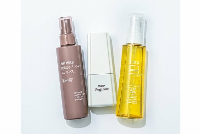 薬用エイジングケアエッセンス(無印良品)/リジェンヌ(リアップ)/薬用スカルプエッセンス(haru)