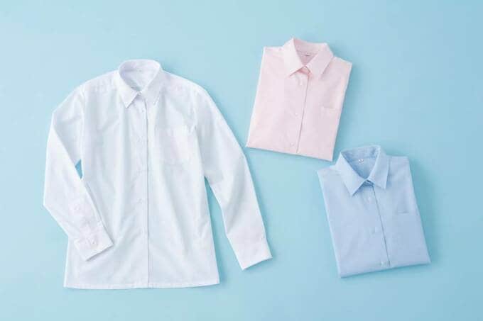 形態安定長袖シャツ