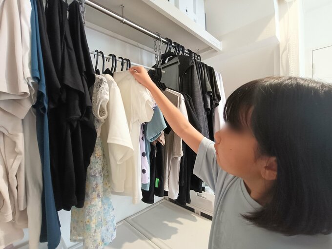 今着たい洋服だけ見える