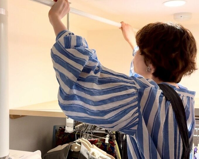 つっぱり棒収納