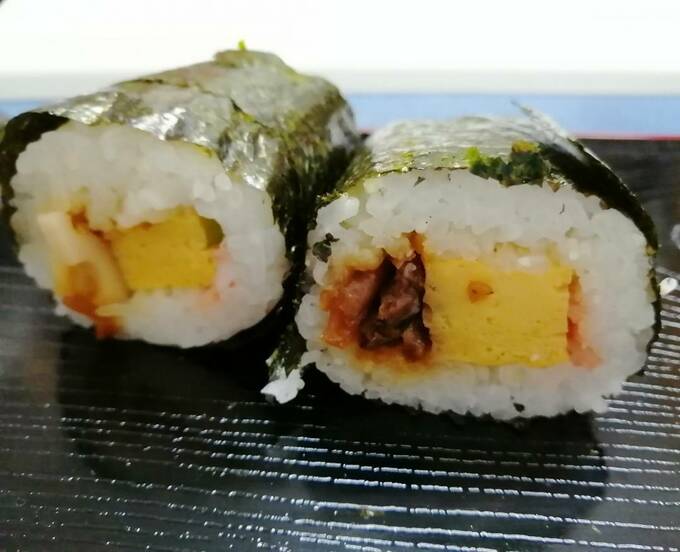 こだわり玉子の恵方巻ミニ断面