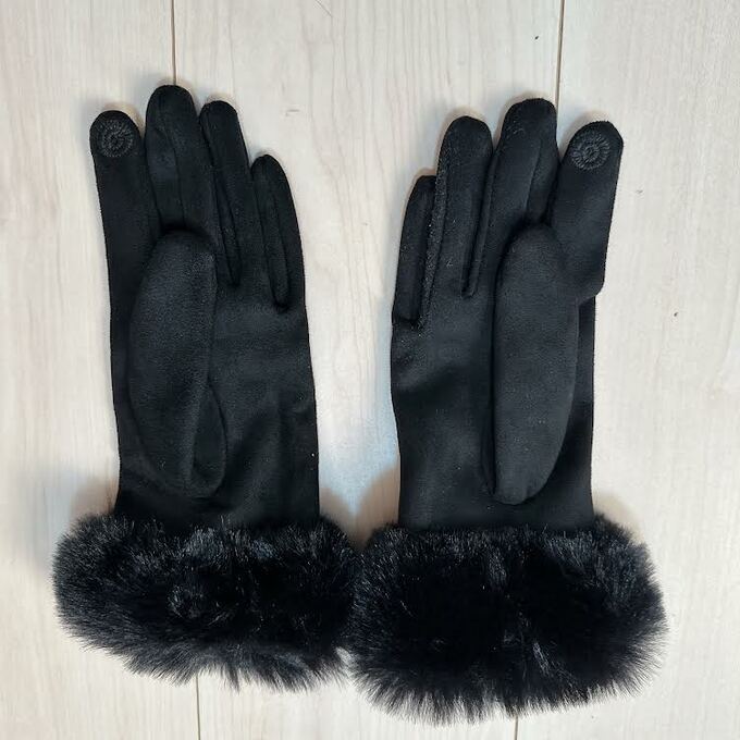 ファー付きスマホ対応手袋