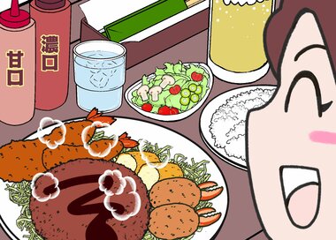 揚げたてコロッケ定食を食べよう…何かが違う？5つ見つけたらエラい間違い探し