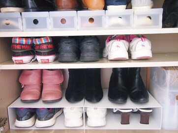 収納の神アイテム・無印良品のファイルボックス。プロは靴箱にも