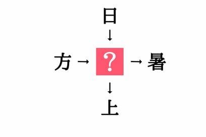 小学生で習う漢字の穴埋めクイズ。「方□・□暑」に共通する漢字は？