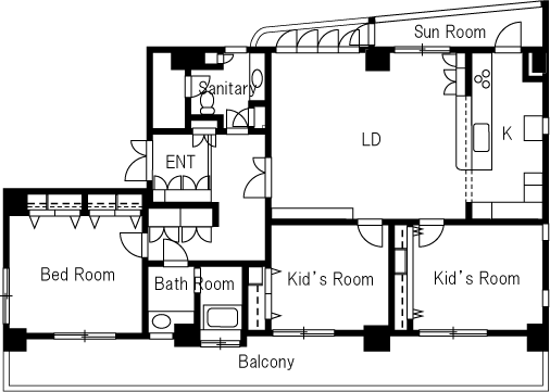 リノベへション前の間取り図