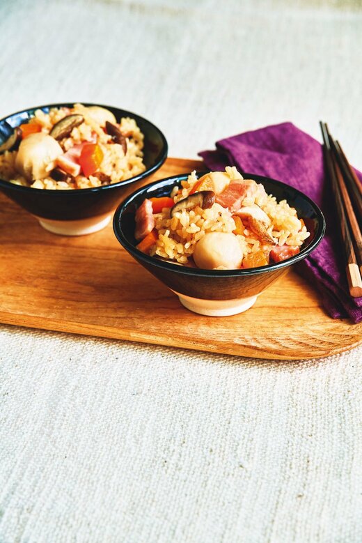 具だくさんの炊き込みご飯